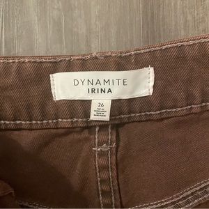 Dynamite Irina high rise Straight leg brown jeans